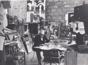 Le Corbusier i sin ateljé (60-talet)