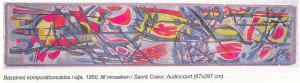 Jean Bazaine Skiss till mosaiken i Sacré Coeur, Audincourt, 1950, olja